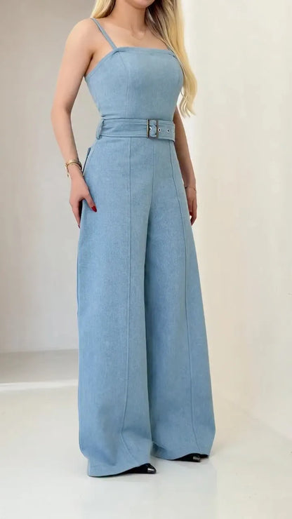Conjunto de Macacão com Cinto e Jaqueta Utilitária Cropped