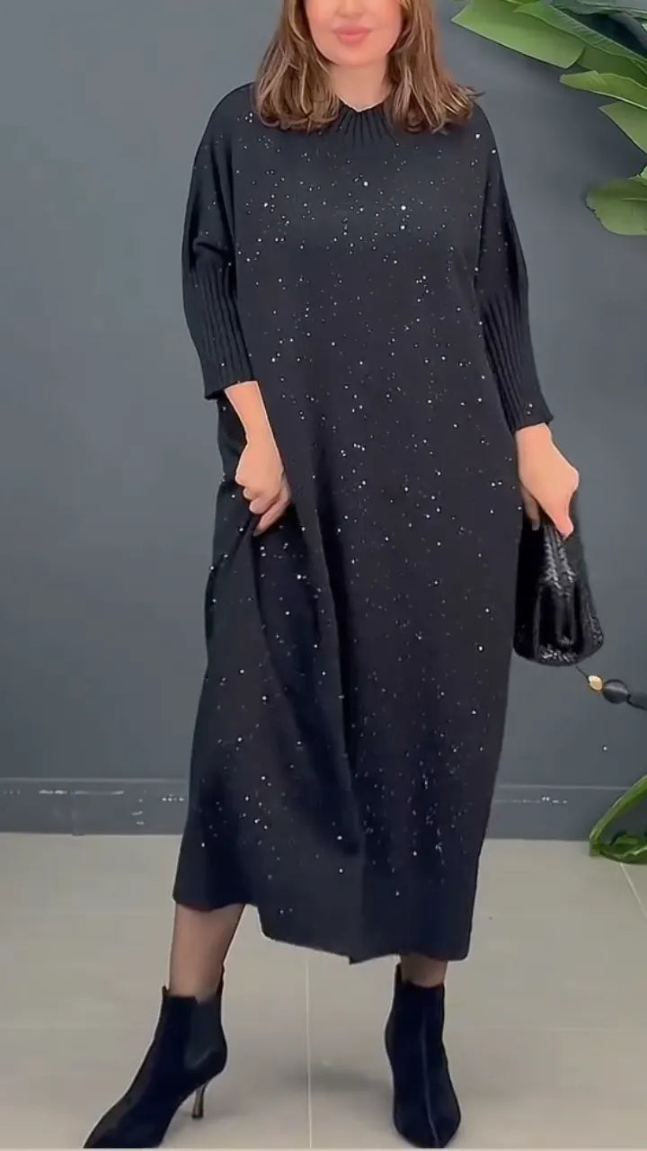 Embellished High-Neck Maxi Dress