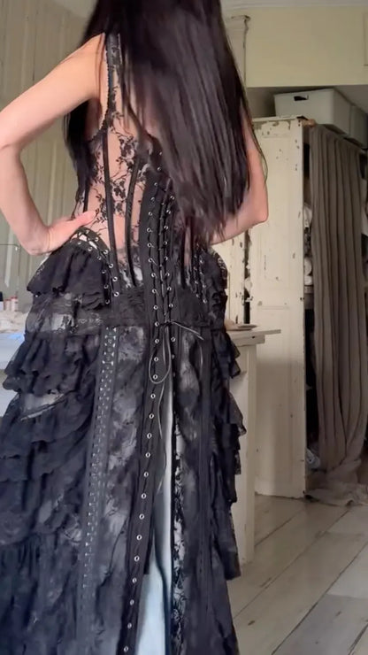 Lace Corset Vest Tops